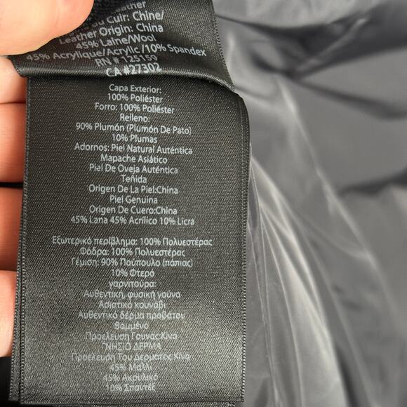 MACKAGE Shailene Down Jacket Slate Blue Racoon Fur Hood Sz M $1450 - Picture 11 of 12